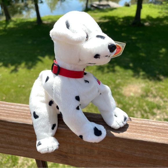 RETIRED TY Rescue Dalmatian w/Flag Beanie Babie September 11 2001 Memorial 9/11 - Picture 6 of 7